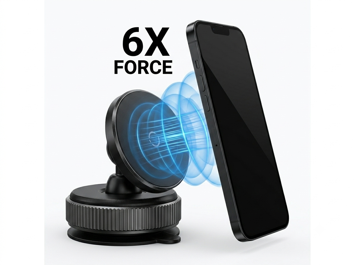 360° Magnetic Car Phone Mount – Strong Magnetic Dashboard & Air Vent Mobile Holder