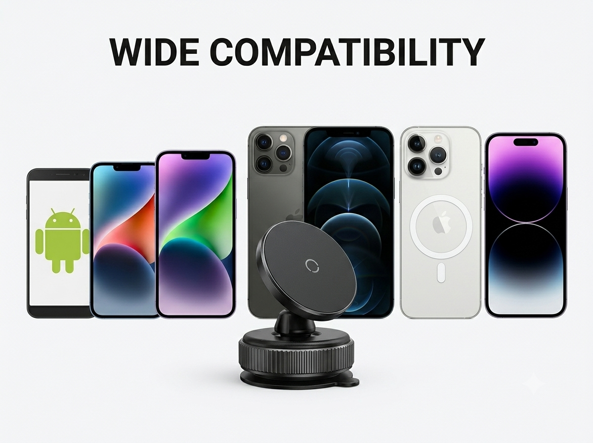 360° Magnetic Car Phone Mount – Strong Magnetic Dashboard & Air Vent Mobile Holder
